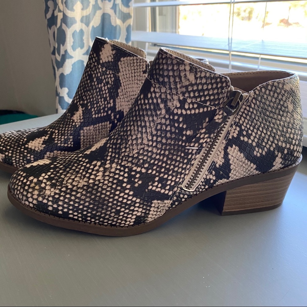 Faux Snake Skin Booties